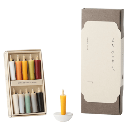 Daiyo Colorful Earth Rice Wax Candle Gift Set - Japanese Artisan Candles | Olio Music & Arts